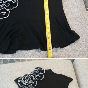 Gracia Peplum Blouse Size Medium black/White